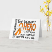 Bravste held die ik ooit kende Nierkanker Kaart (Gele Bloem)