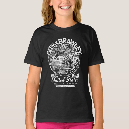 BRAWLEY CITY CALIFORNIA - CATTLE CALL RODEO T-SHIRT (Voorkant)