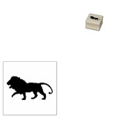 Brawny Lion 1 Inch Rubber Stamp Rubberstempel (Gestempeld)