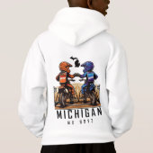 Braxton #18 Michigan MX Boyz White Hoodie - Jeugd (Achterkant)