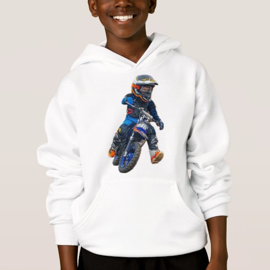 Braxton #18 Michigan MX Boyz White Hoodie - Jeugd (Voorkant)