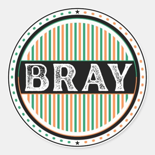Bray City Pride Emblem – Ierse identiteit Ronde Sticker (Voorkant)