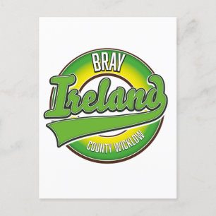 Bray County Wicklow Ierland. Ansichtkaart Uitnodiging Briefkaart