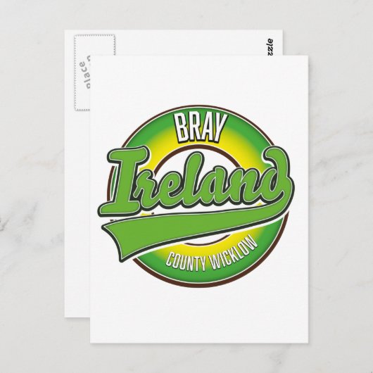 Bray County Wicklow Ierland. Briefkaart (Voorkant / Achterkant)