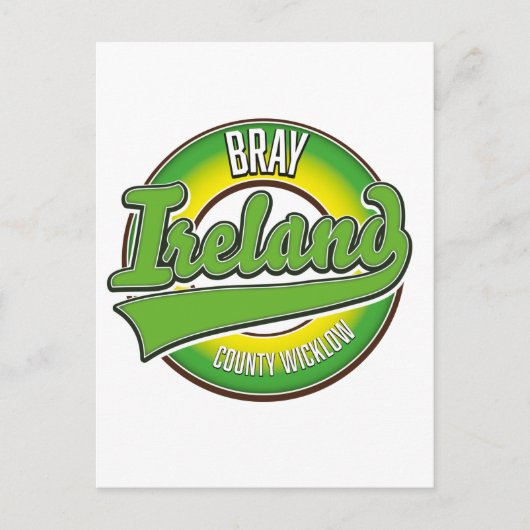 Bray County Wicklow Ierland. Briefkaart (Voorkant)