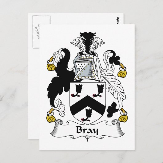 Bray Family Crest Briefkaart (Voorkant / Achterkant)