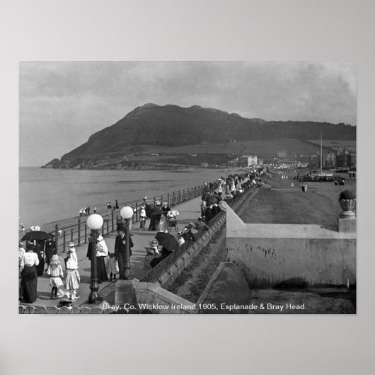 Bray Head & Esplanade 1905 Co. Wicklow Ierland Poster (Voorkant)