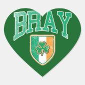 BRAY, Ierland Hart Sticker (Voorkant)