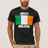 Bray, Ierland met Ierse vlag T-shirt (Voorkant)