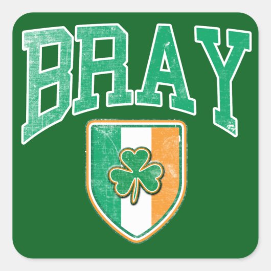 BRAY, Ierland Vierkante Sticker (Voorkant)