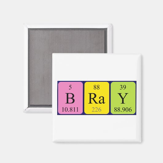 Bray periodieke table name magnet (Voorkant / Achterkant)
