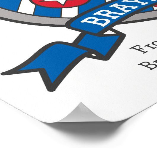 Brayden jongensnaam betekenis heraldiek schild pos poster (Hoek)