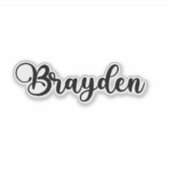 Brayden Naam - Handgeschreven kalligrafie Sticker (Voorkant)