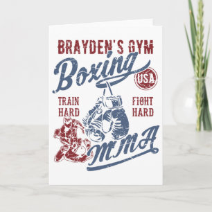 Brayden's Gym Boksen Mma Retro Design Voor De Naam Kaart