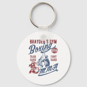 Brayden's Gym Boksen Mma Retro Design Voor De Naam Sleutelhanger
