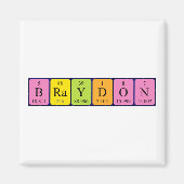 Braydon periodieke tabelnaam magneet (Voorkant)