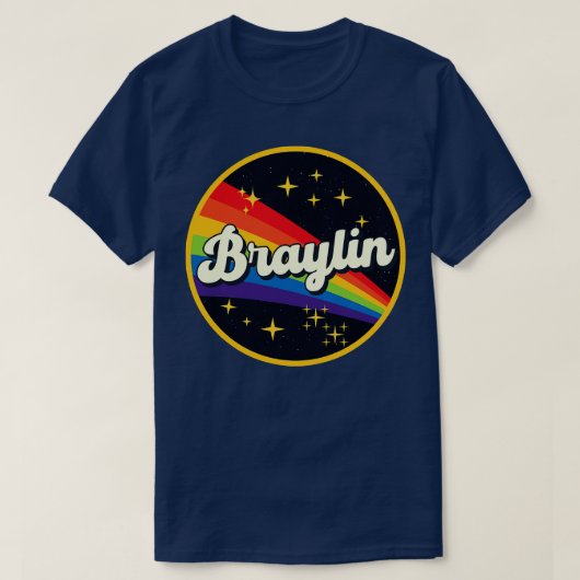 Braylin regenboog in ruimte stijl t-shirt (Design voorkant)