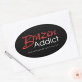 Brazen Addict sticker - ZWART (Envelop)
