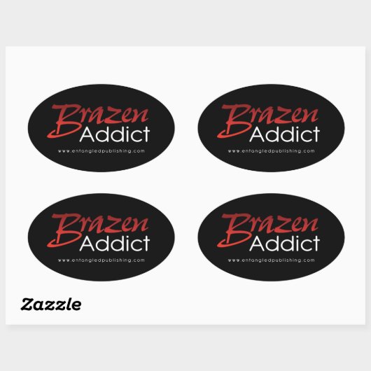 Brazen Addict sticker - ZWART (Vel)