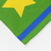 Brazil Braziliaanse vlag Voetbal | Naam Fleece Deken (Hoek)
