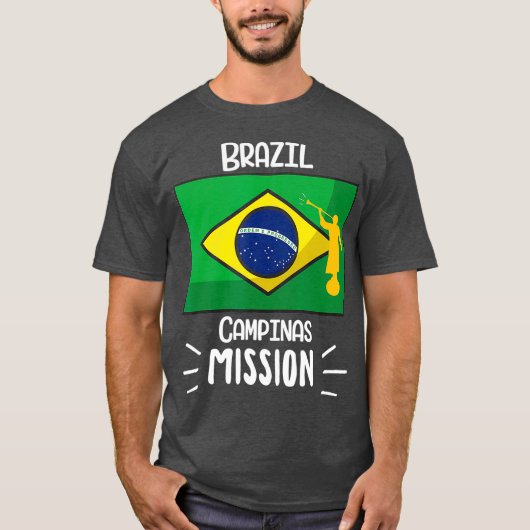 Brazil Canpinas Mormon LDS Mission Missionary T-shirt (Voorkant)