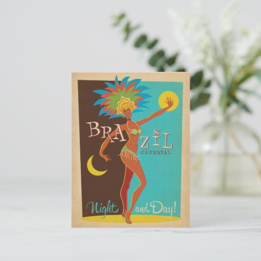 Brazil Carnaval | Night & Day Briefkaart (Staand voorkant)