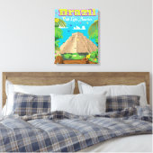 Brazil Cartoon reisposter print. Canvas Afdruk (Insitu (Slaapkamer))