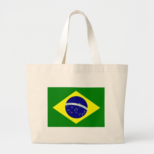 Brazil Flag bag Grote Tote Bag (Voorkant)