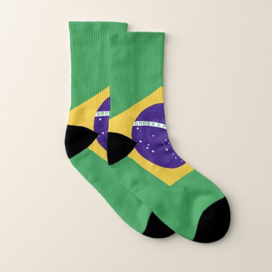Brazil Flag Emblem Sokken (Paar)