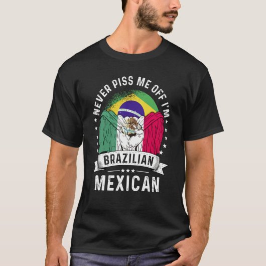 Brazil Flag Mexico Grown Humor Citizen Pride T-shirt (Voorkant)
