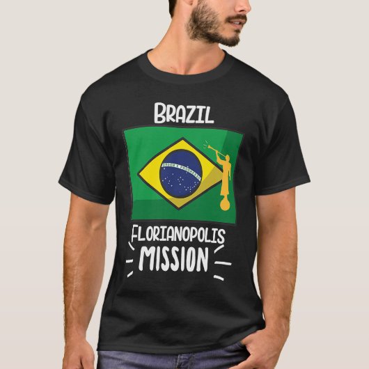 Brazil Florianopolis Mormon LDS Mission Missionary T-shirt (Voorkant)