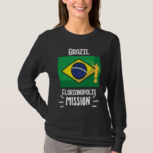 Brazil Florianopolis Mormon LDS Mission Missionary T-shirt (Voorkant)