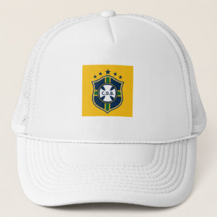 Brazil Football Heritage Shield Green & Gold Soc Trucker Pet