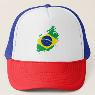 Brazil Gescheurde Vlag Nationale Trots Sportfans B Trucker Pet