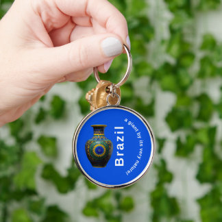 Brazil Giant Nature Mandala - Round Keychain