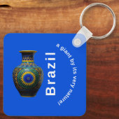 Brazil Giant Nature Mandala - Round Keychain (Achterkant)