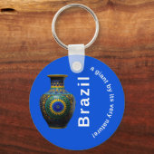 Brazil Giant Nature Mandala - Round Keychain (Achterkant)