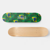 Brazil Golvende Vlag Skateboard (Horizontaal)