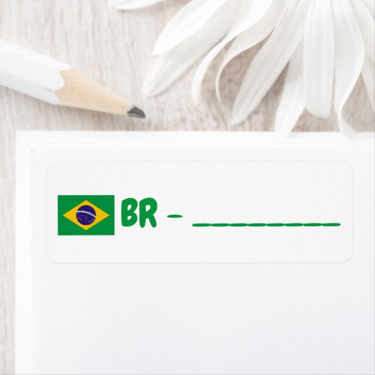 Brazil id postcross etiket (Insitu)