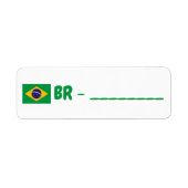 Brazil id postcross etiket (Voorkant)