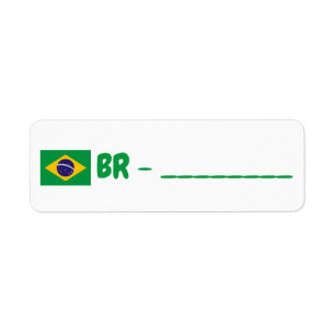 Brazil id postcross etiket