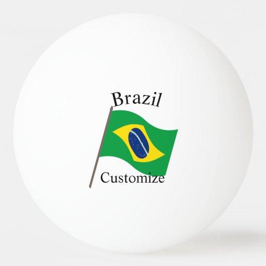 Brazil Landenvlag Thunder_Cove Pingpongbal (Voorkant)