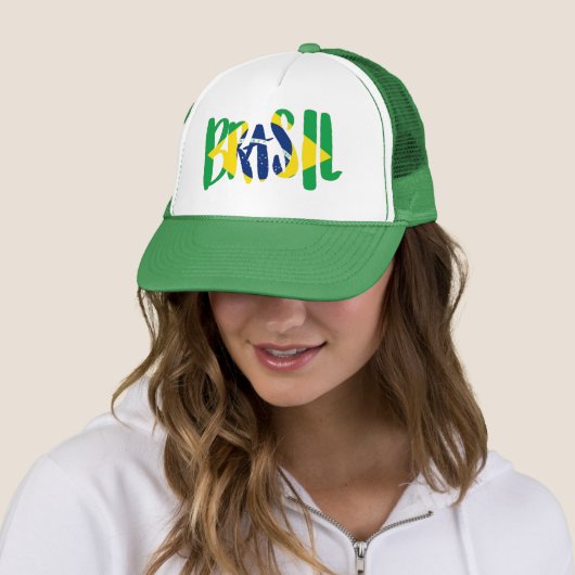 Brazil Logo – Foam Trucker Hat – World Cup 2026 Ed Pet (In situ)