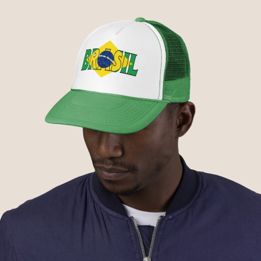 Brazil Logo – Foam Trucker Hat – World Cup 2026 Ed Pet (In situ)