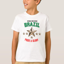 Brazil Nationaal Trots Editie Kinderen Basic T-Shi