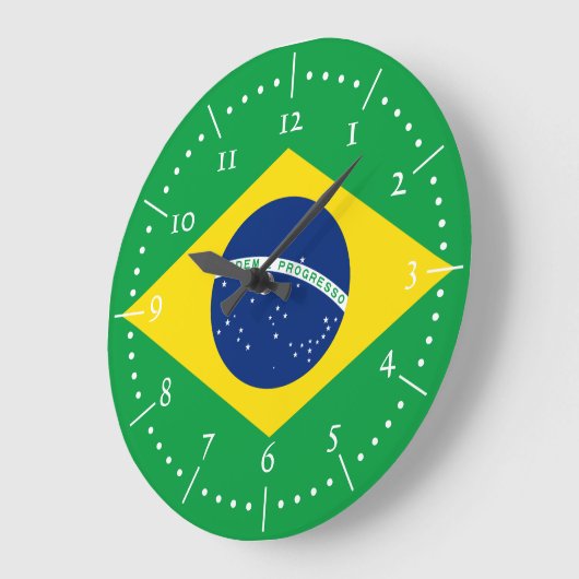 Brazil National Flag Grote Klok (Hoek)