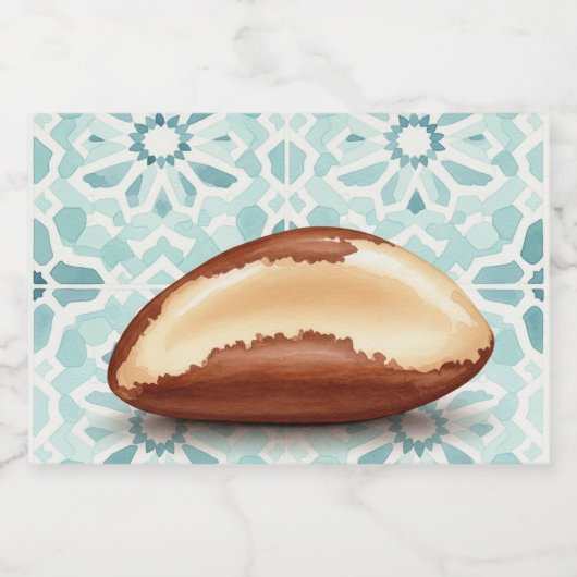 Brazil Nut, Sticker voor voedselcontainer van Nata (Enkel label)