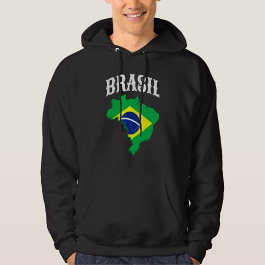 Brazil Pride Vlag Hoodie (Voorkant)