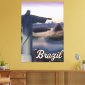 Brazil reisposter kunstprint. canvas afdruk (Insitu (Woonkamer))