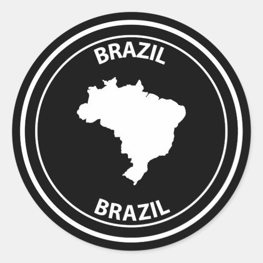 Brazil Ronde Sticker (Voorkant)